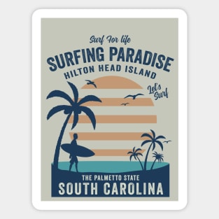 Hilton Head Island South Carolina Surfing Magnet